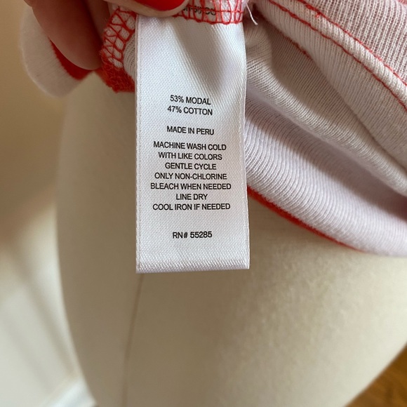 Express Blouse Womens Striped Baseball Tee Stretch Extra Small - Picture 8 of 8